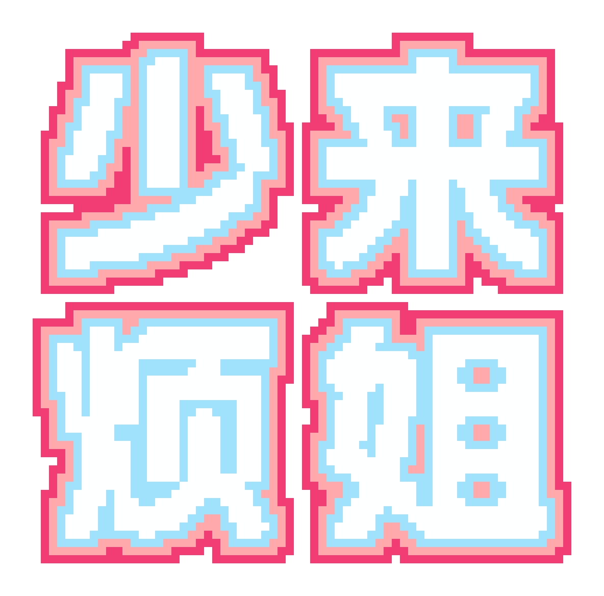 少来烦姐渐变字：3,733 颗豆 · 74×73 · 4 色