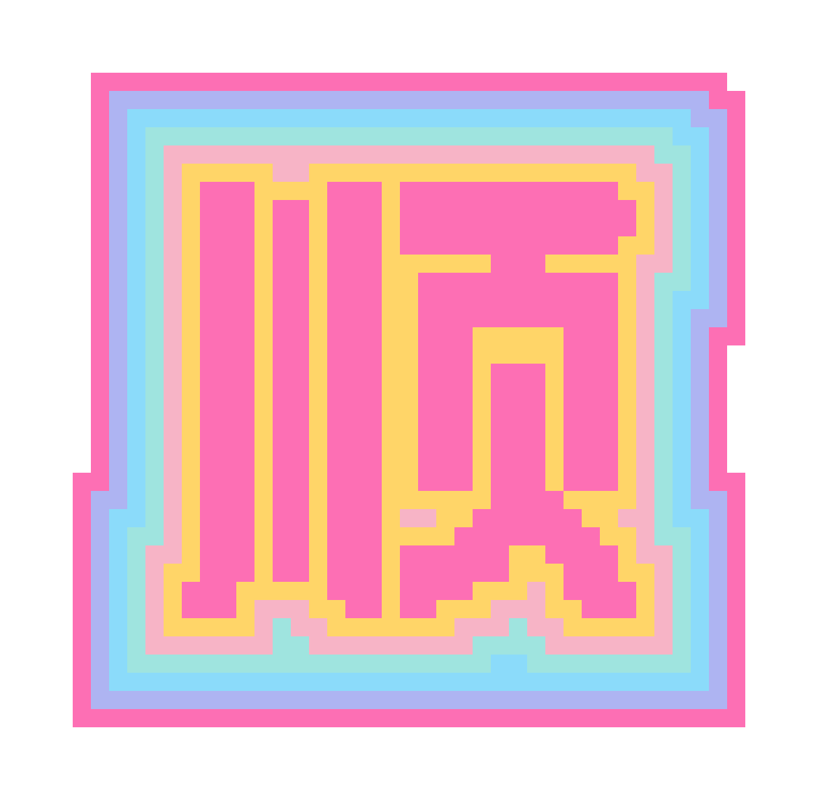 顺字粉色方块：1,302 颗豆 · 45×44 · 6 色